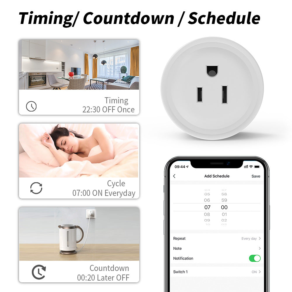 Tuya WiFi Zigbee Smart Plug with Remote Voice Control
