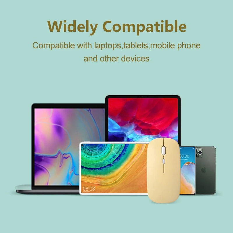Portable Wireless Bluetooth Silent Ergonomic Mouse